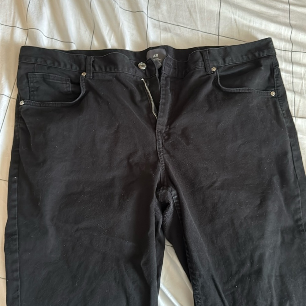 Mens H&M black jeans 40x30